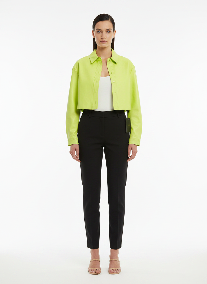 Casaco Cropped Material Sintético - ANIMALE / 38