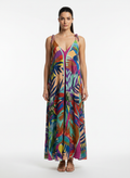 Vestido Maxi Fluido Estampa Tropical - FARM / P