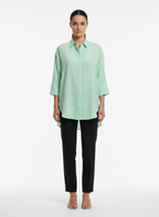 Blusa Camisa Oversized Verde Menta - ARAMODU / U