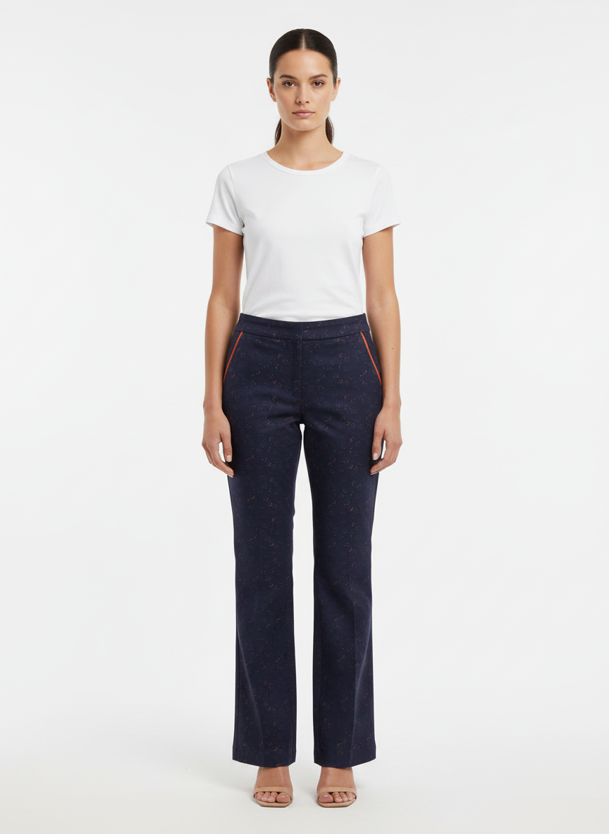 Calça Reta Estampada - A. Brand/38