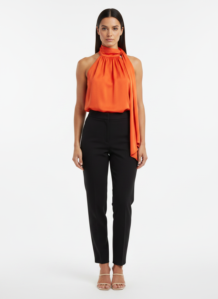 Blusa Halter Liso com Amarração - Corporeum / 38
