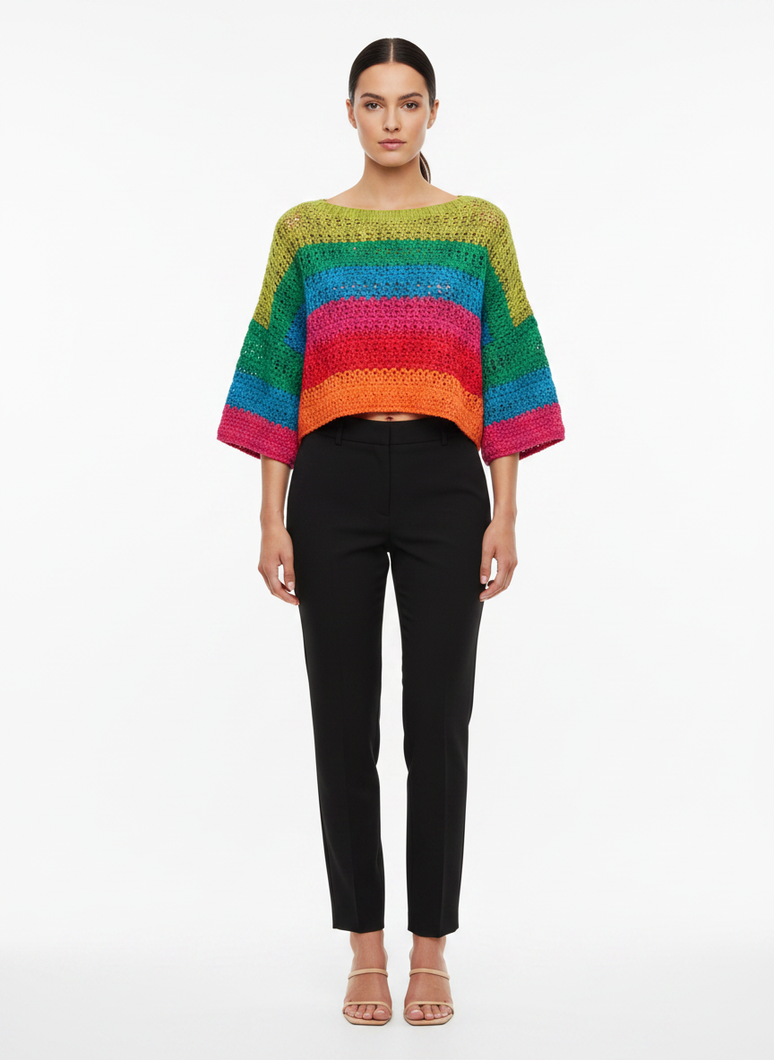 Blusa Cropped Tricô - VIVIANE FURRIER / P