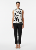 Blusa Gola Alta Estampa Abstrata - Amimale/P