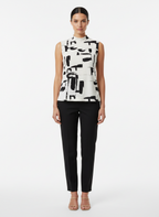 Blusa Gola Alta Estampa Abstrata - Amimale/P