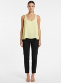 Blusa Regata Fluida Amarelo Claro com Pompons - DRESS TO / P