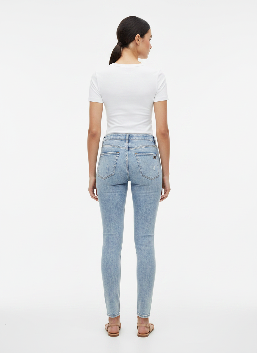 Calça Jeans Skinny Destroyed Lavagem Clara - OH BOY! / 36