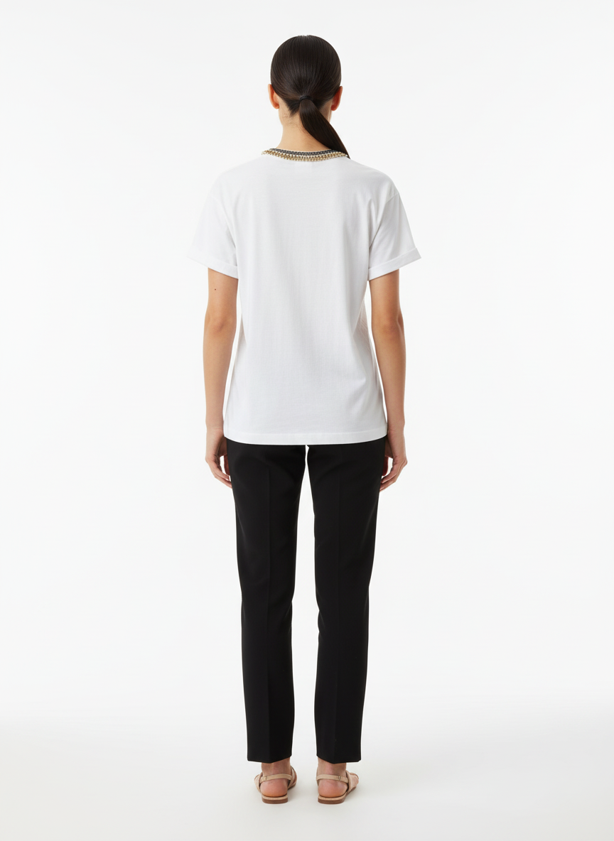 Blusa T-Shirt Bohême Life com Pedrarias - CAOS / 38
