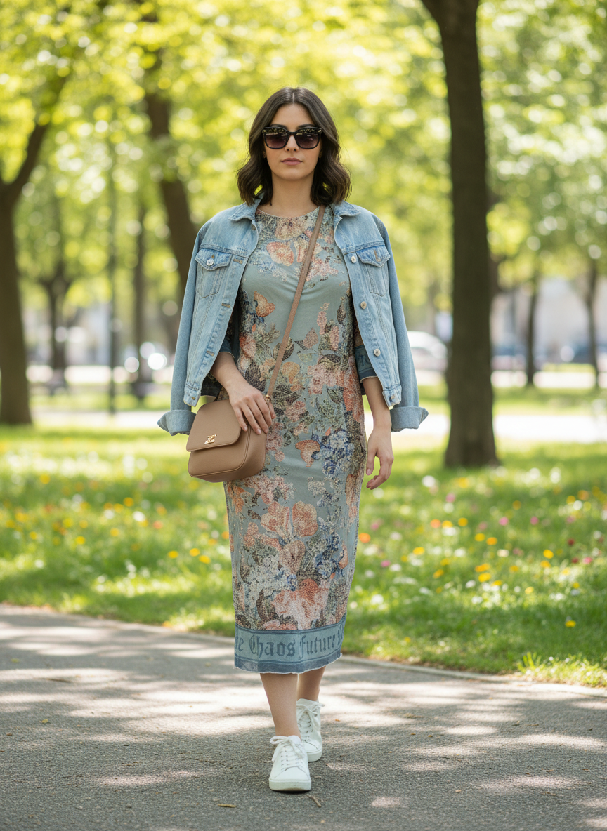 Vestido Malha Floral - CAOS / 42