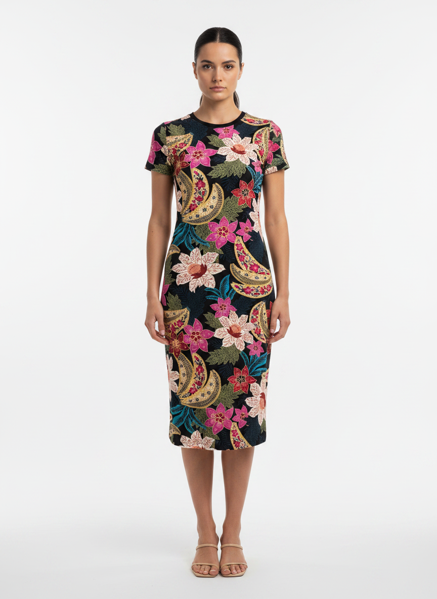 Vestido Curto Estampado Floral e Paisley - FARM / P