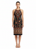 Vestido Halter Estampado Étnico Floral - FARM / M