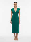 Vestido Midi Gola V Verde - Caos/U