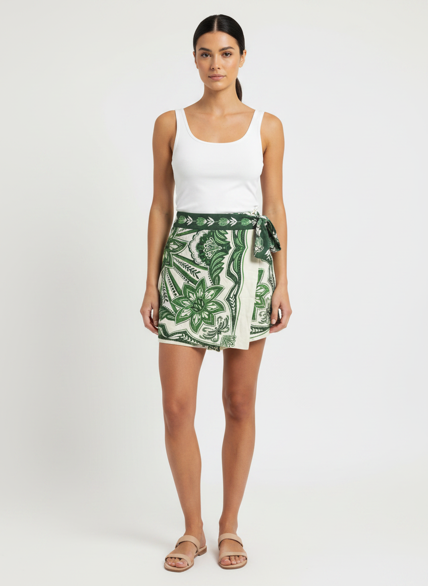 Shorts Saia Viscose - FARM / PP