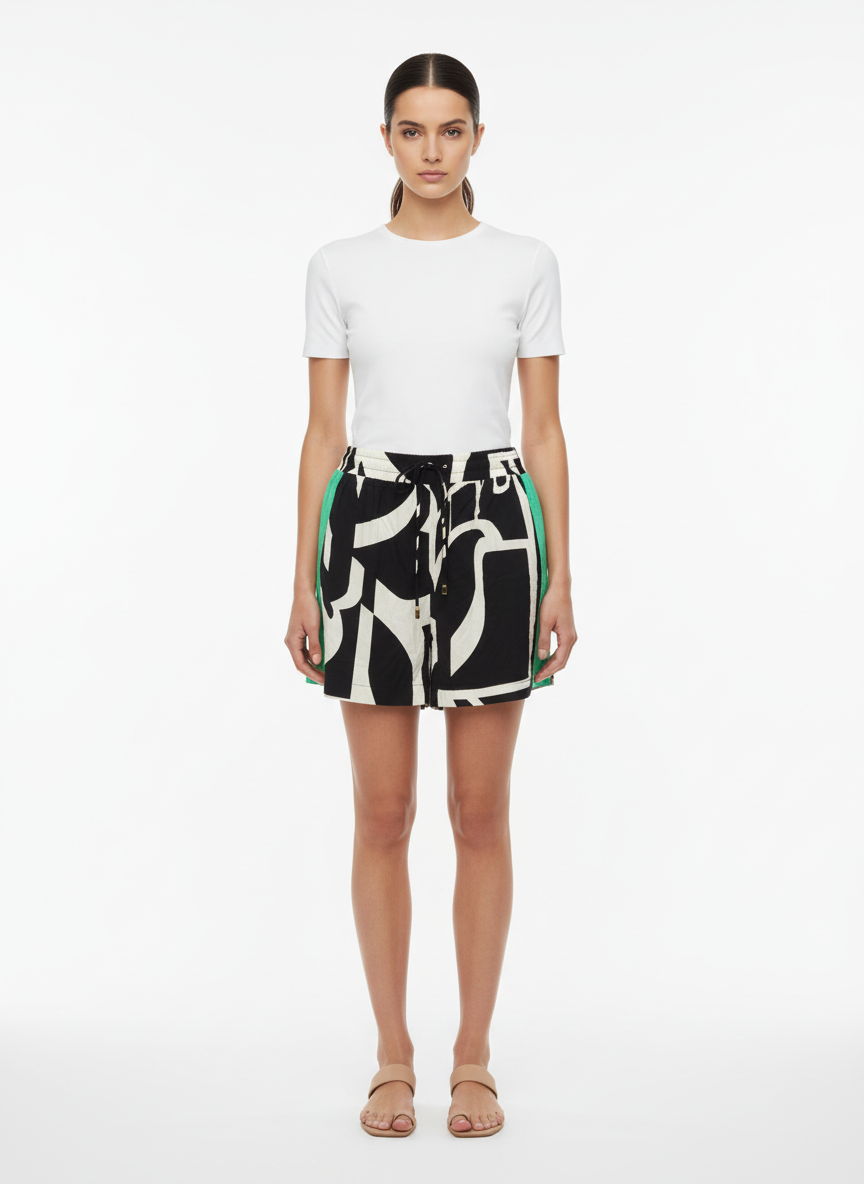Shorts Estampado com Detalhe Lateral - A. Cult/38