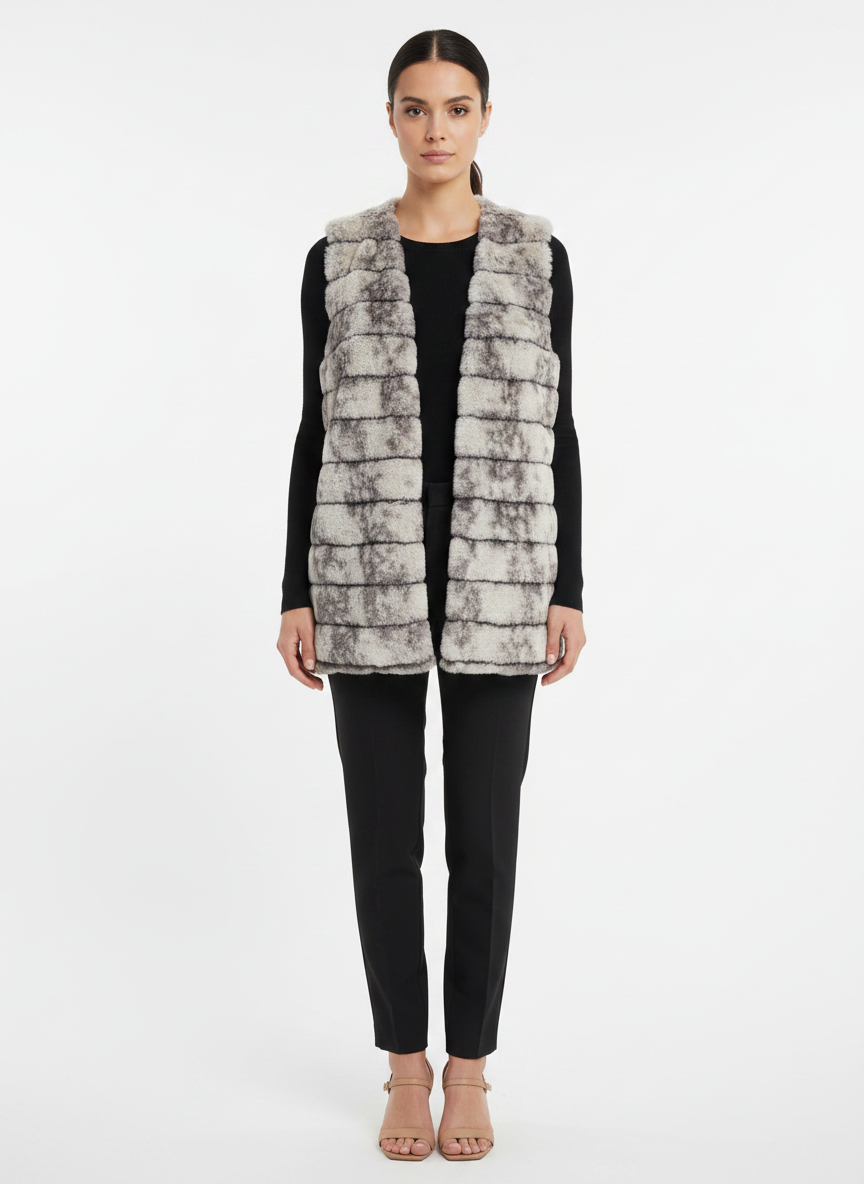 Colete Faux Fur Paneled - M