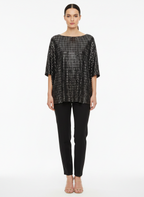 Blusa de Paetê com Brilho Metálico - M