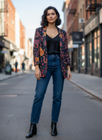 Blazer Estampado Étnico Manga Longa - FARM / P