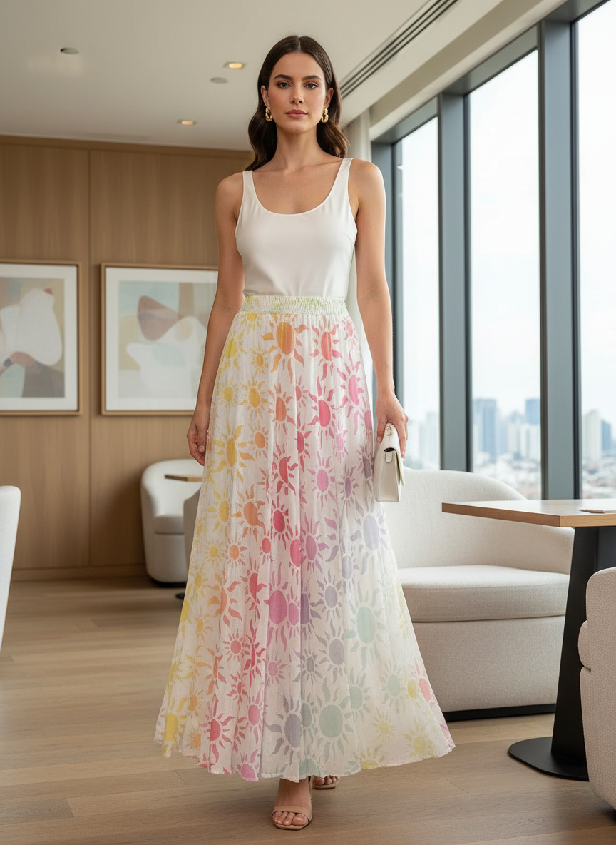 Conjunto Saia Maxi Algodão - DRESS TO / GG