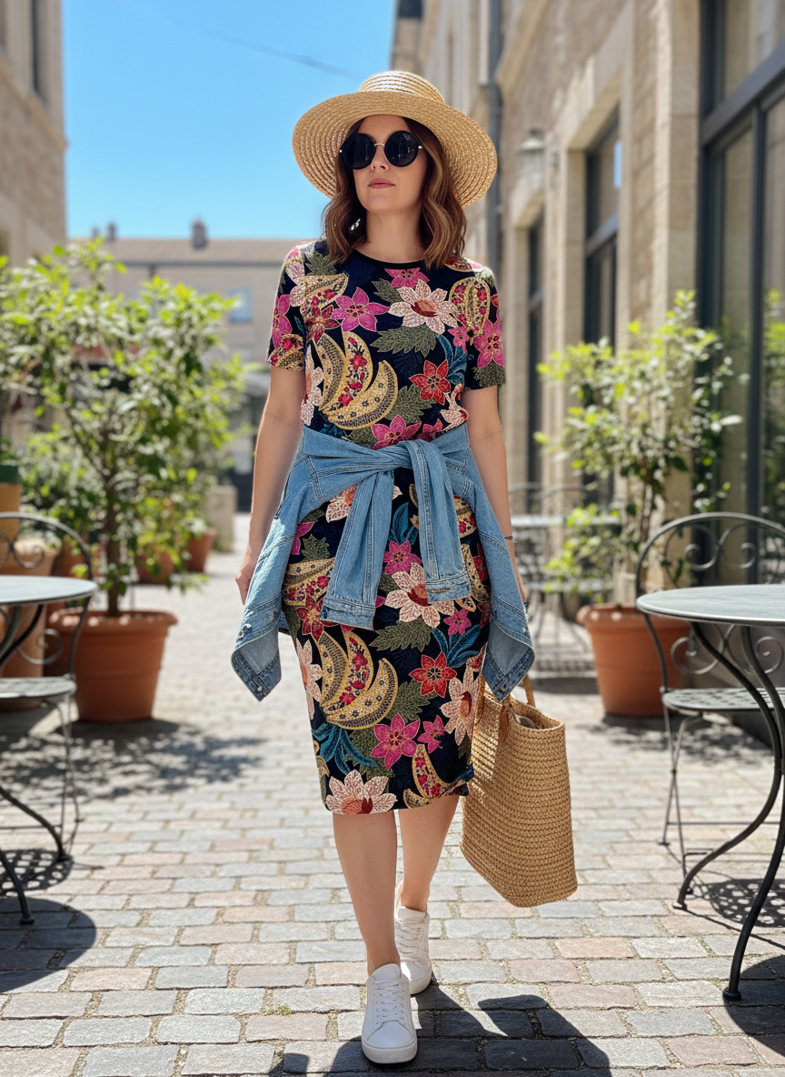 Vestido Curto Estampado Floral e Paisley - FARM / P
