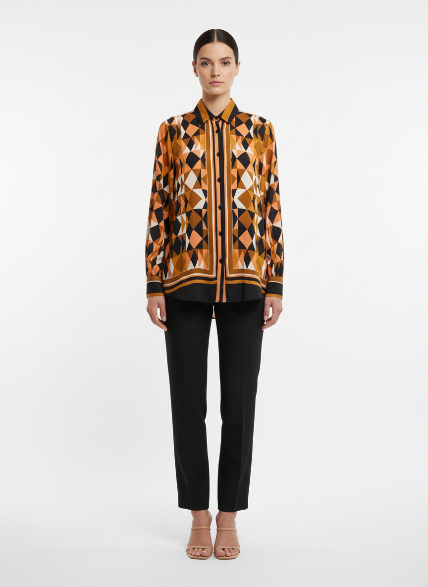 Chemise estampa geométrica - FARM | P