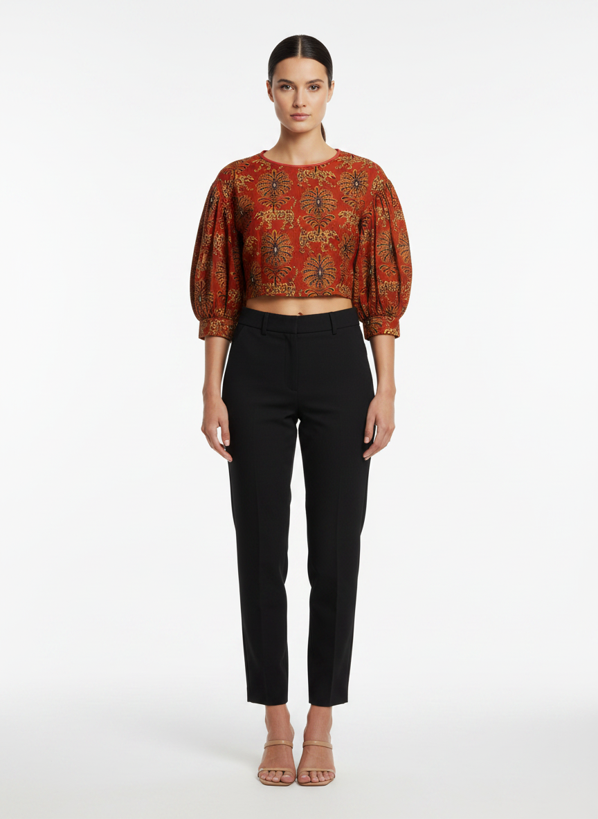 Blusa Estampada Cropped Boho - FARM / M