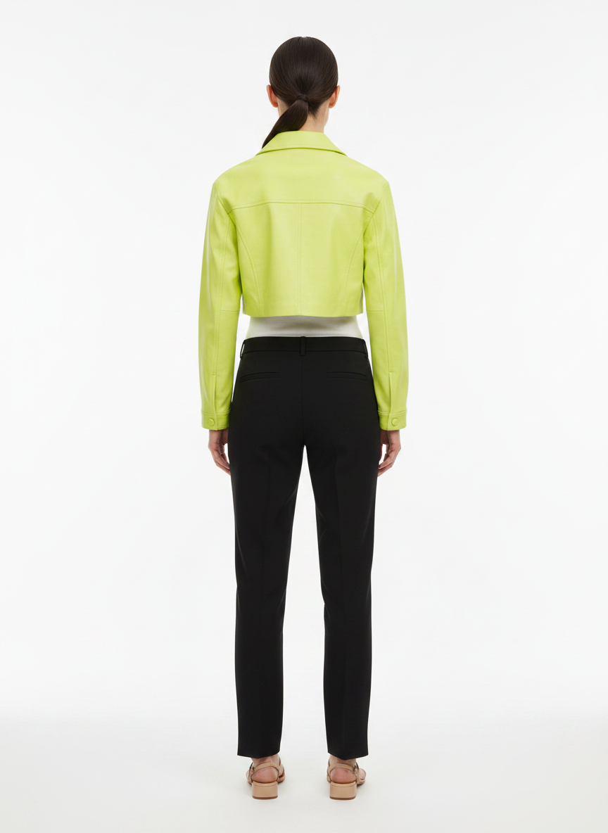 Casaco Cropped Material Sintético - ANIMALE / 38
