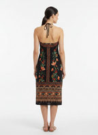 Vestido Halter Estampado Étnico Floral - FARM / M