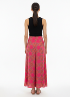 Saia Longa Estampada Rosa Vibrante - DRESS TO / P