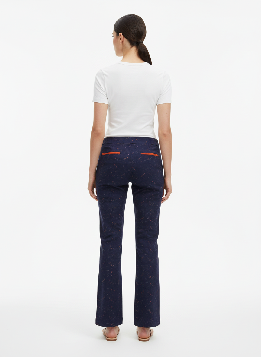 Calça Reta Estampada - A. Brand/38