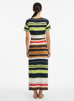 Vestido Midi Listrado Malha Confortável - Lenny Niemeyer / P