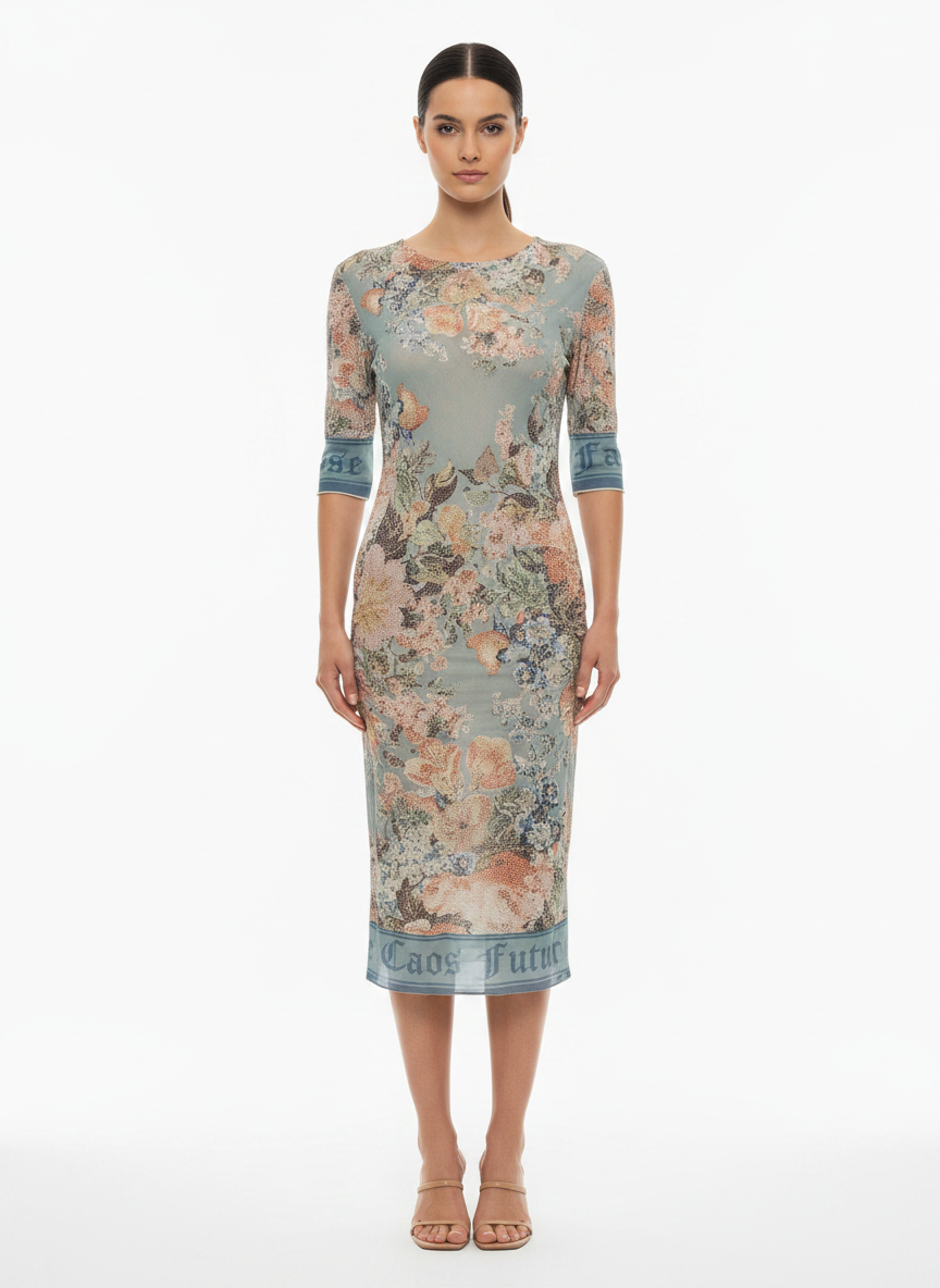 Vestido Malha Floral - CAOS / 42