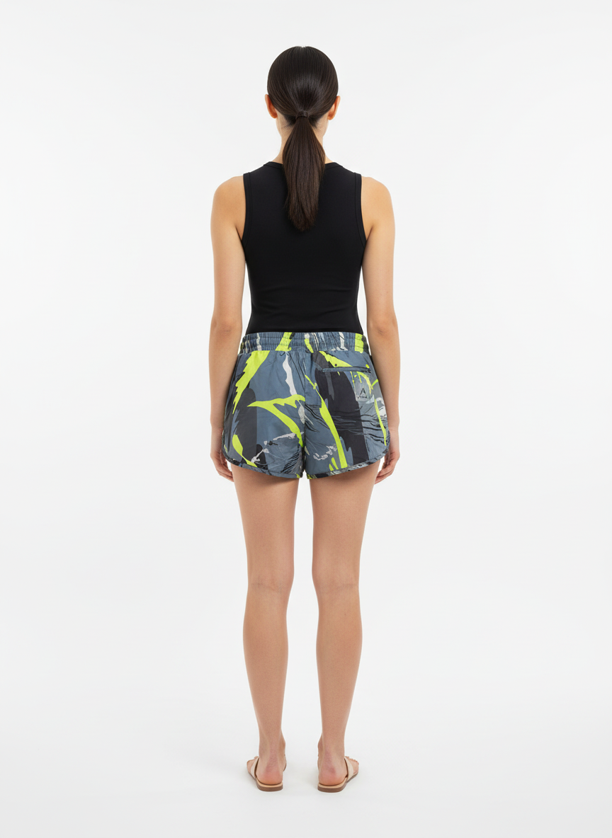 Short corrida com bermuda estampado cinza - ALPHORRIA | 36