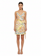 Vestido estampado amarelo mar alça - FARM | G