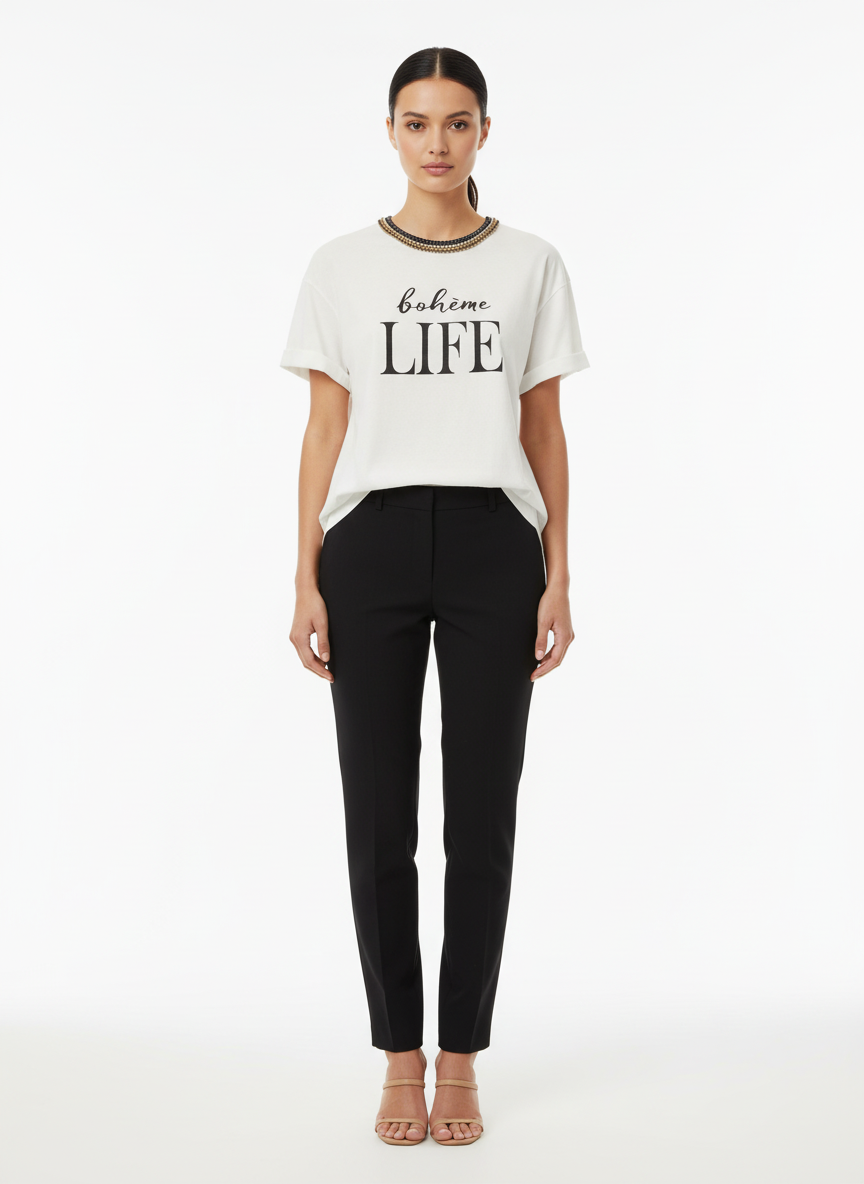 Blusa T-Shirt Bohème Bordada - CAOS / 38