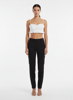 Blusa Cropped Bustiê Franzido Algodão - 3 / P