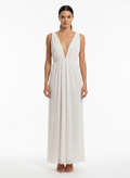 Vestido Maxi Plissado Decote V Fluido - DRESS TO / P