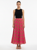 Saia Longa Estampada Rosa Vibrante - DRESS TO / P