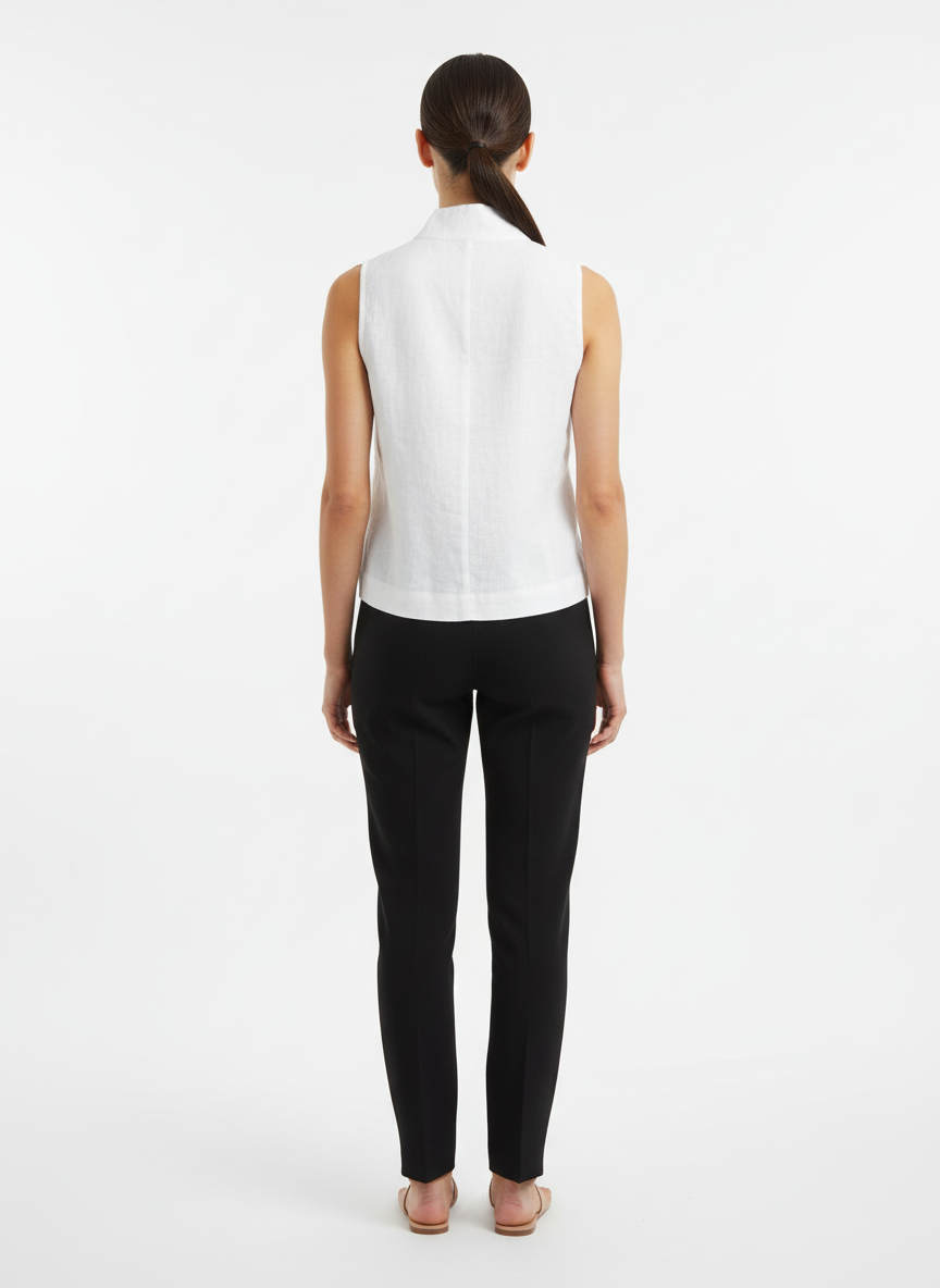 Blusa Gola Alta Vazada Texturizada - Skunk / 38