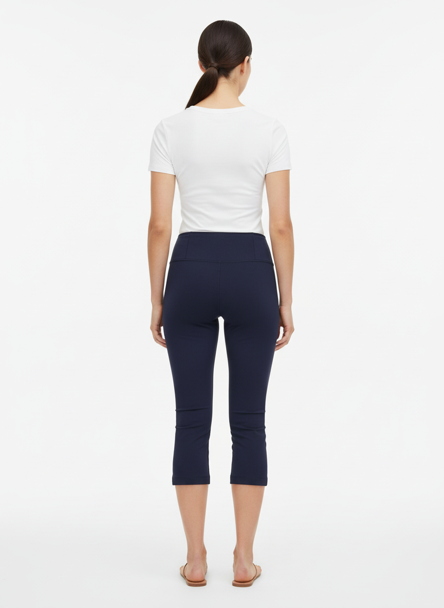 Calça com Zíper Frontal Azul Marinho /P