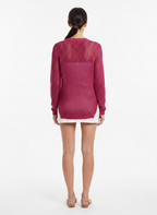 Blusa Tricô Pink Aberto Manga Longa - DRESS TO / P