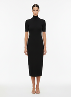 Vestido Midi Malha Gola Alta - UNDERFLOOR / M