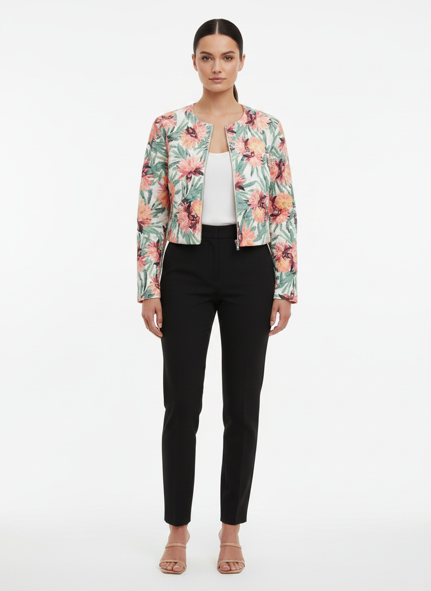 Jaqueta Acolchoada Floral Estampada - DRESS TO / P