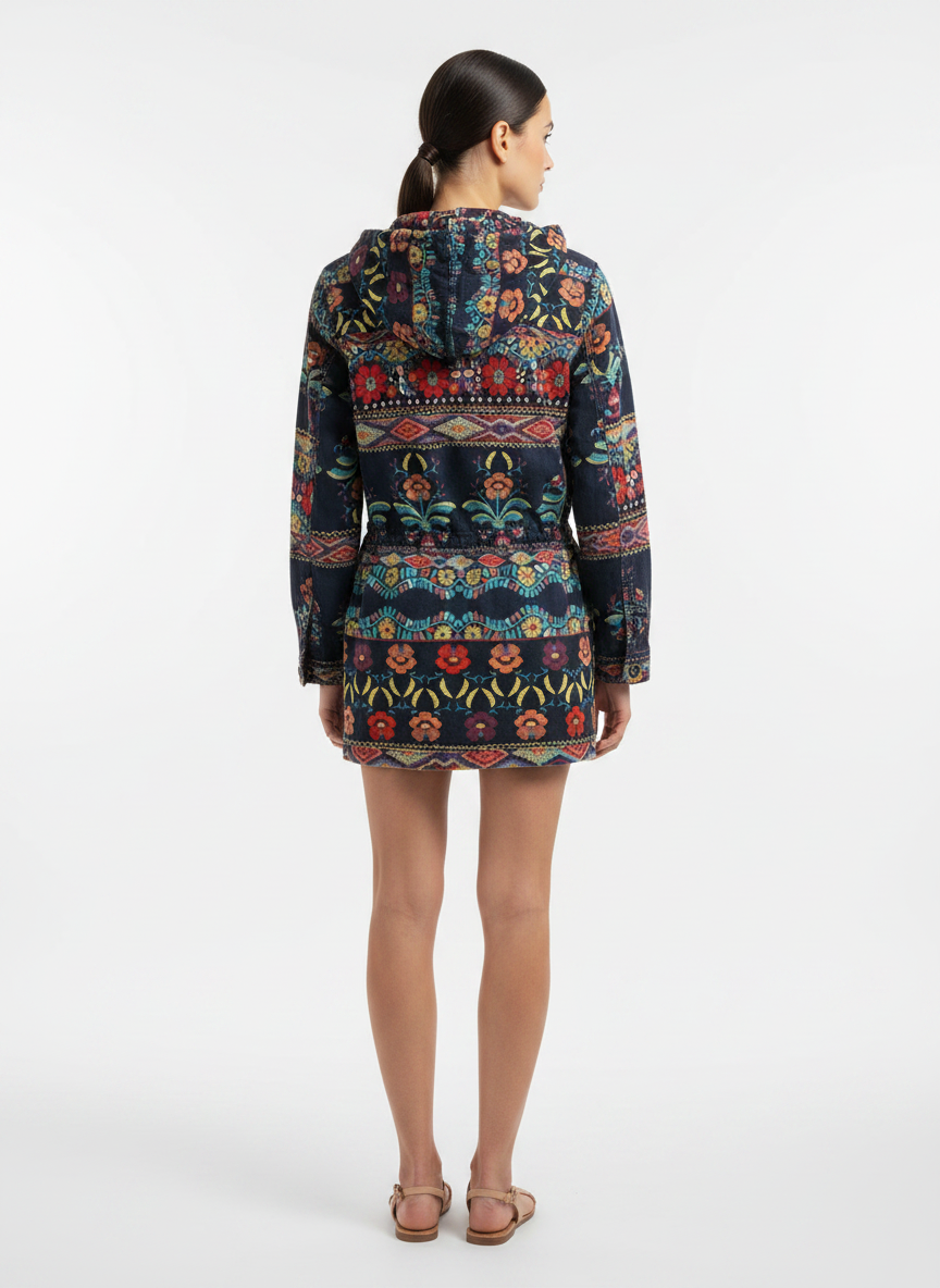 Casaco Parka Estampado Boho - DRESS TO / P
