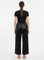Calça Pantalona Veludo Texturizado - REISTILO / P