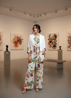 Conjunto Floral Maxi com Amarração e Fendas Frontais - CHEROY / M