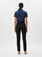 Camisa Jeans Manga Curta Casual - Dudalina