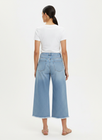 Calça Jeans Culotte Barra Assimétrica Desfiada - DRESS TO / 36