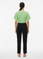 Blusa Verde Lima com Amarração na Barra /P
