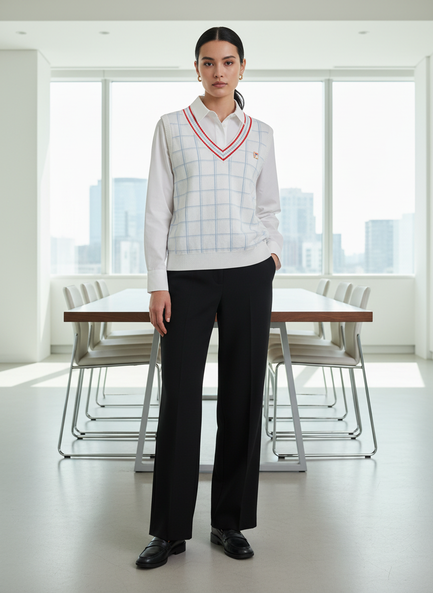 Blusas Tricô Xadrez - FILA / M