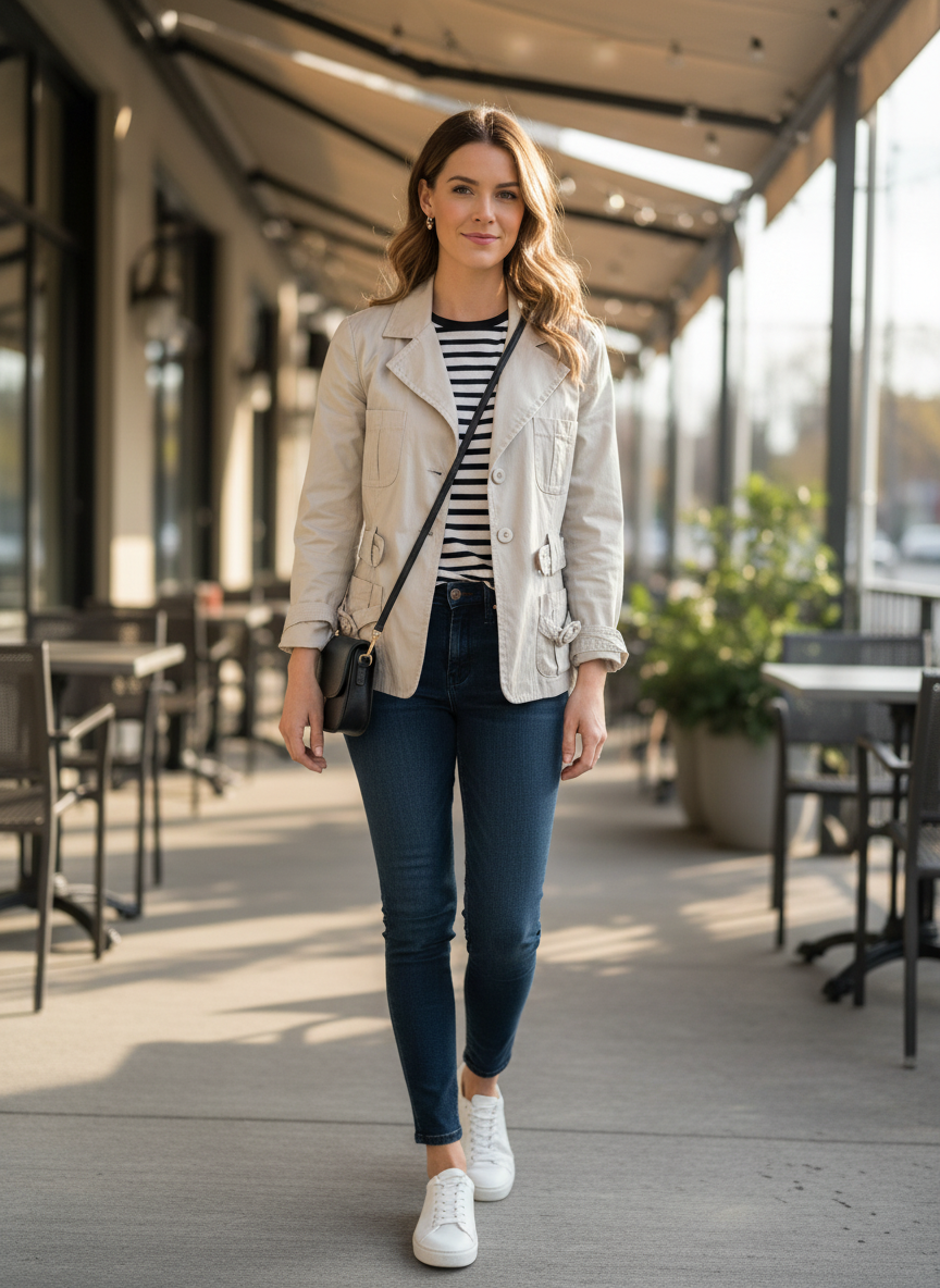 Jaqueta Trench Leve com Cinto - TEMPO / 44