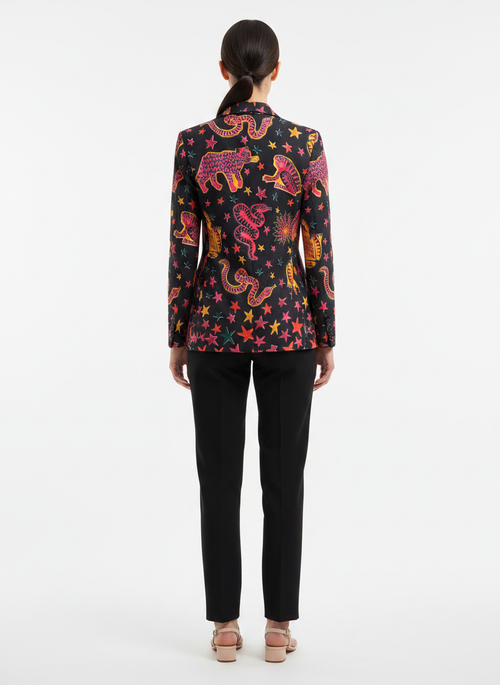 Blazer Estampado Étnico Manga Longa - FARM / P